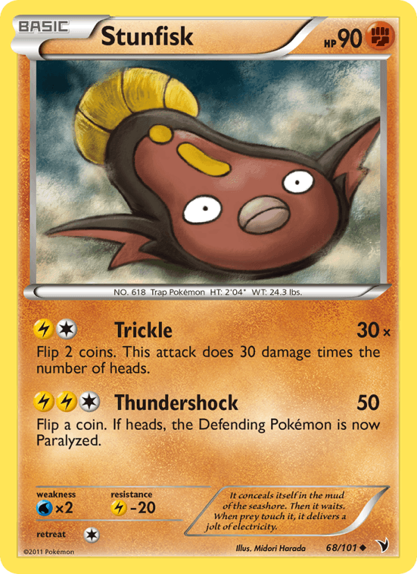 Stunfisk 68/101 Noble Victories English Pokémon card