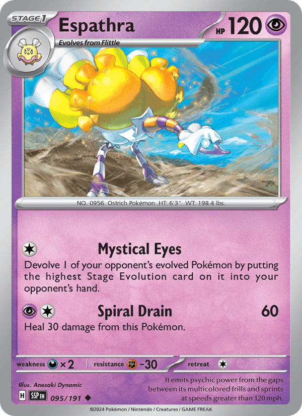 Espathra 95/191 Surging Sparks English Pokémon card