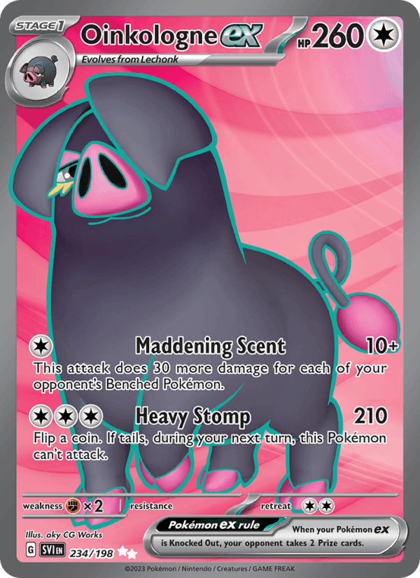 Oinkologne ex 234/198 Scarlet & Violet English Pokémon card