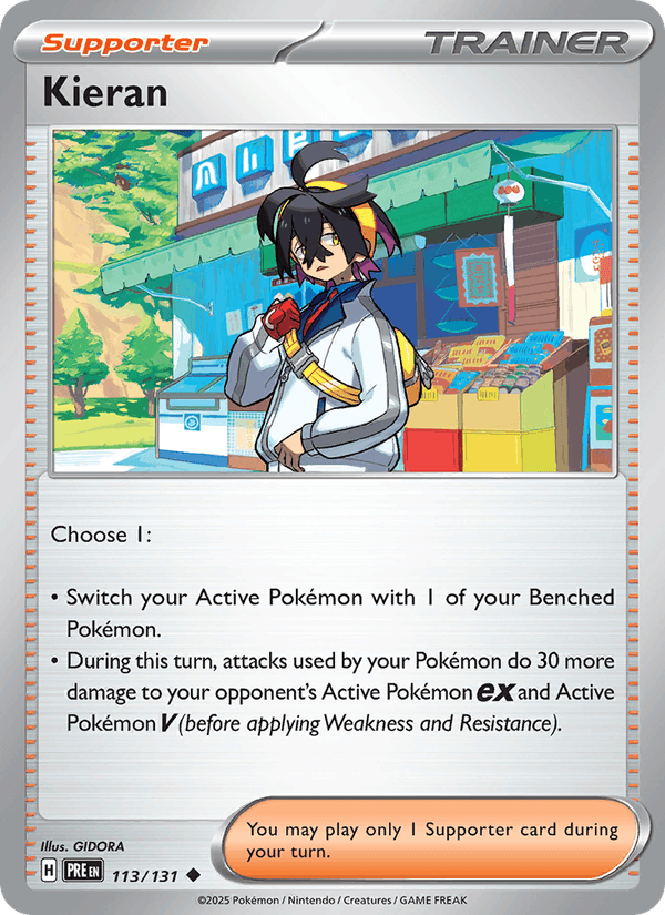 Kieran 113/131 Prismatic Evolutions English Pokémon card