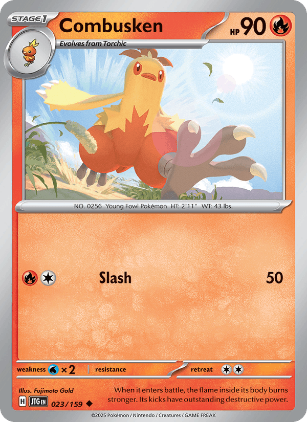 Combusken 23/159 Journey Together English Pokémon card