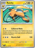 Raichu 52/162 Temporal Forces English Pokémon card