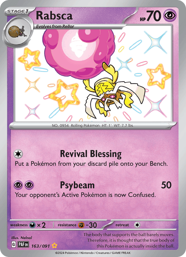 Rabsca 163/91 Paldean Fates English Pokémon card