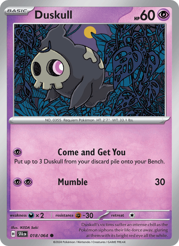 Duskull 18/64 Shrouded Fable English Pokémon card