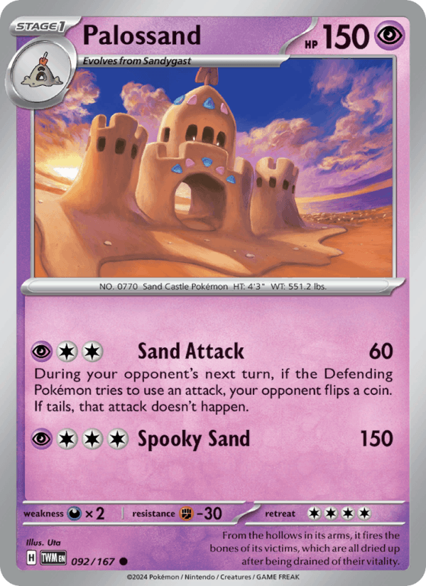 Palossand 92/167 Twilight Masquerade English Pokémon card