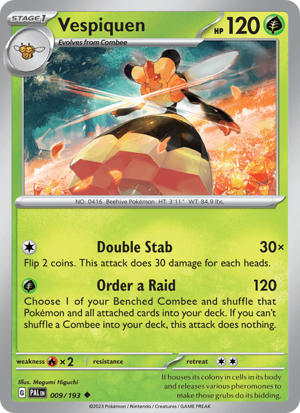Vespiquen 9/193 Paldea Evolved English Pokémon card