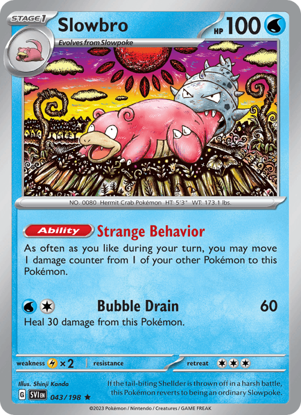 Slowbro 43/198 Scarlet & Violet English Pokémon card