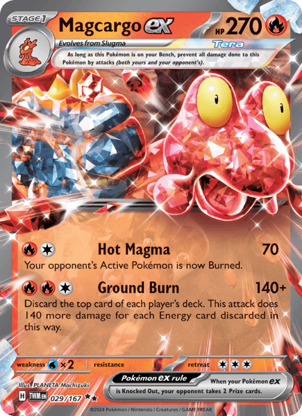 Magcargo ex 29/167 Twilight Masquerade English Pokémon card