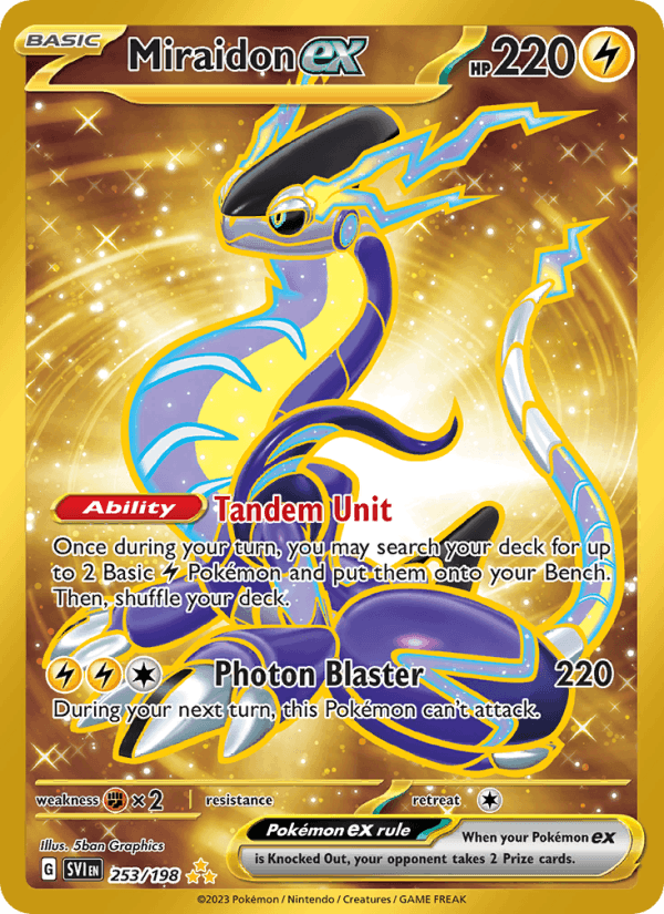 Miraidon ex 253/198 Scarlet & Violet English Pokémon card