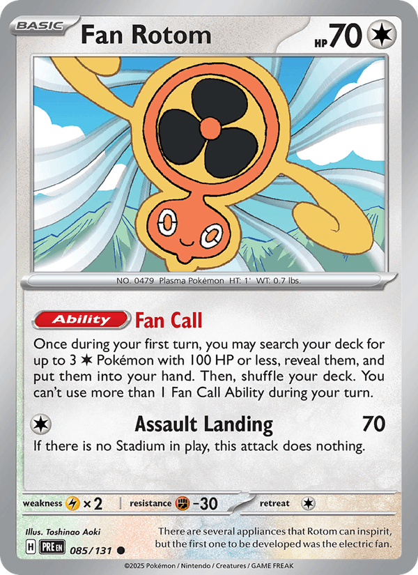Fan Rotom 85/131 Prismatic Evolutions English Pokémon card