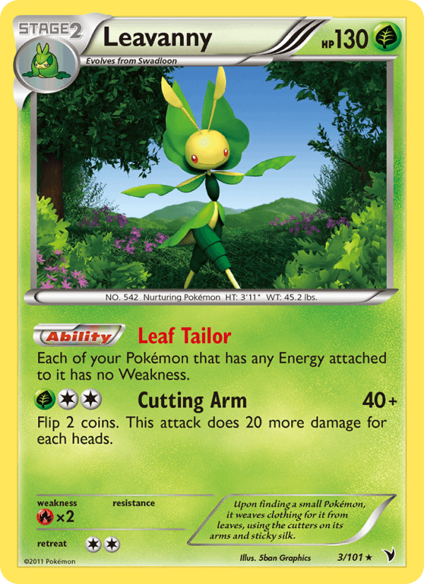 Leavanny 3/101 Noble Victories English Pokémon card