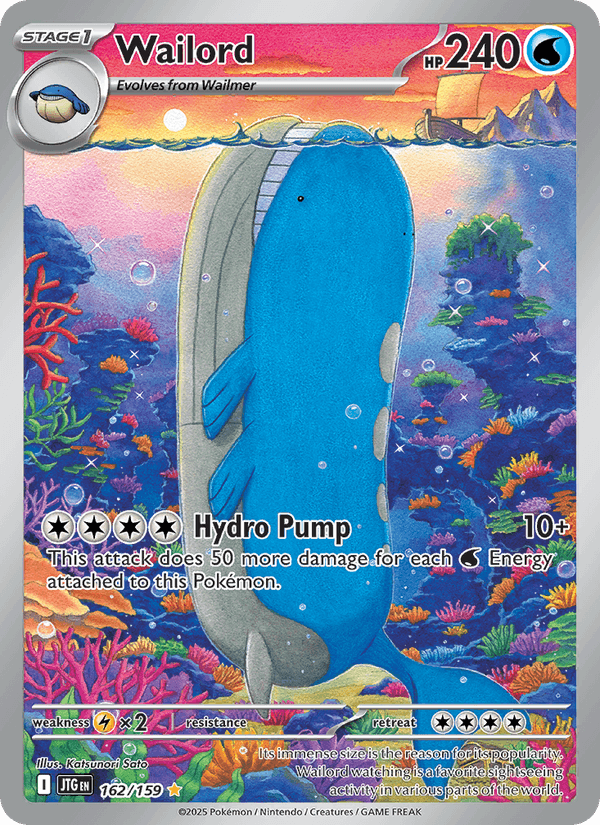 Wailord 162/159 Journey Together English Pokémon card