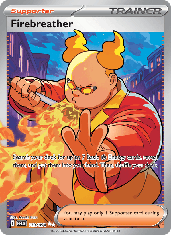 Firebreather 119/94 Phantasmal Flames English Pokémon card