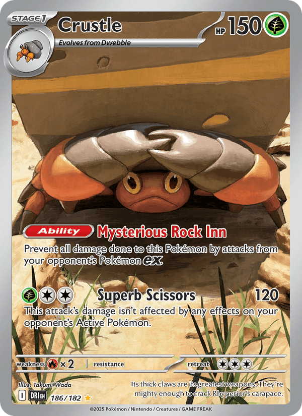 Crustle 186/182 Destined Rivals English Pokémon card