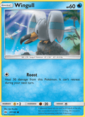 Wingull 37/149 Sun & Moon Base Set English Pokémon card