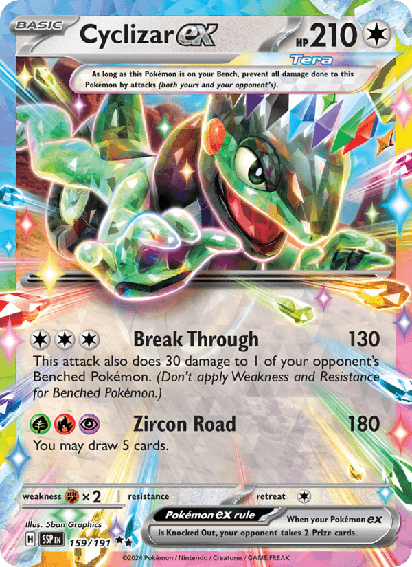 Cyclizar ex 159/191 Surging Sparks English Pokémon card