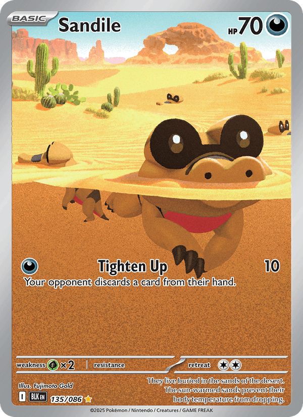 Sandile 135/86 Black Bolt English Pokémon card