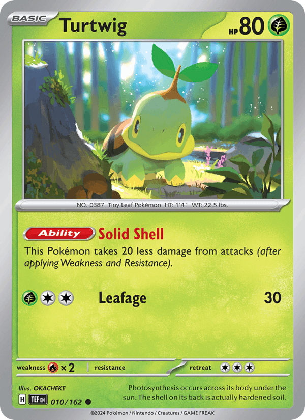 Turtwig 10/162 Temporal Forces English Pokémon card