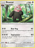 Bewear 112/149 Sun & Moon Base Set English Pokémon card