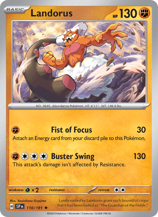 Landorus 110/191 Surging Sparks English Pokémon card