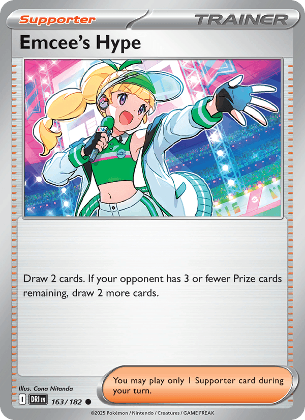 Emcee's Hype 163/182 Destined Rivals English Pokémon card