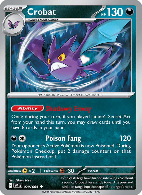 Crobat 29/64 Shrouded Fable English Pokémon card