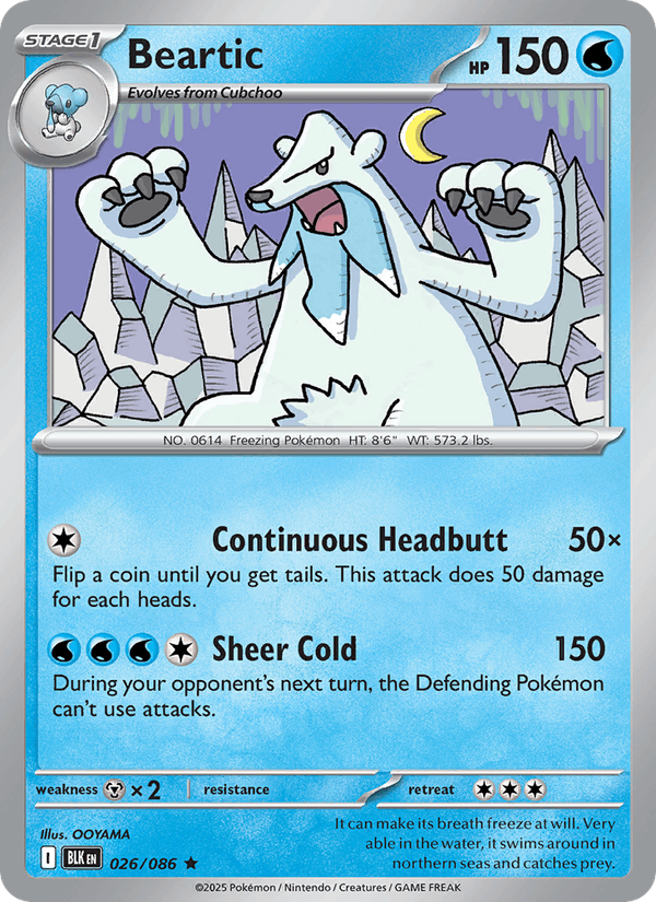 Beartic 26/86 Black Bolt English Pokémon card
