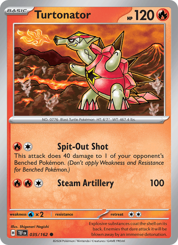 Turtonator 35/162 Temporal Forces English Pokémon card
