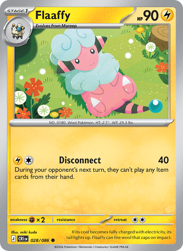 Flaaffy 28/86 Chaos Rising English Pokémon card