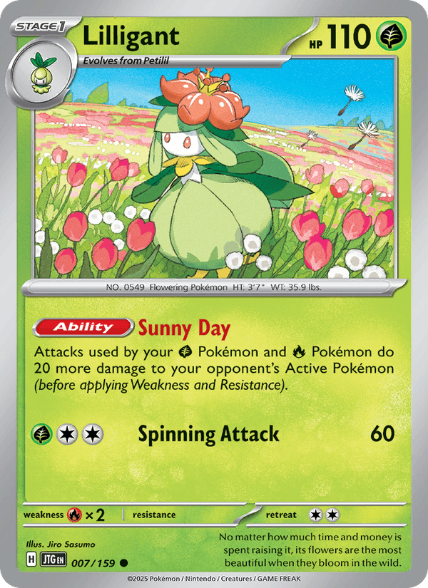 Lilligant 7/159 Journey Together English Pokémon card