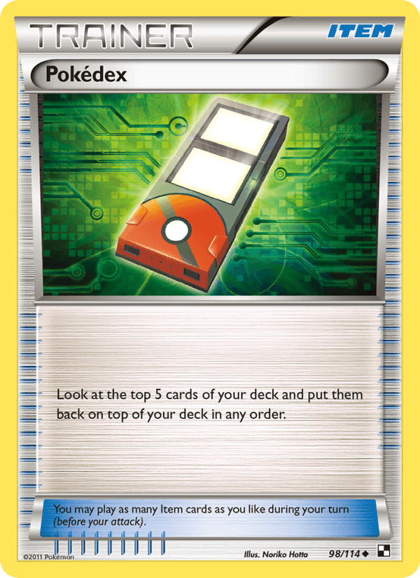 Pokédex 98/114 Black & White English Pokémon card