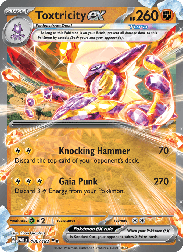 Toxtricity ex 100/182 Paradox Rift English Pokémon card