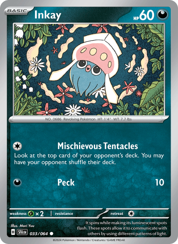 Inkay 33/64 Shrouded Fable English Pokémon card