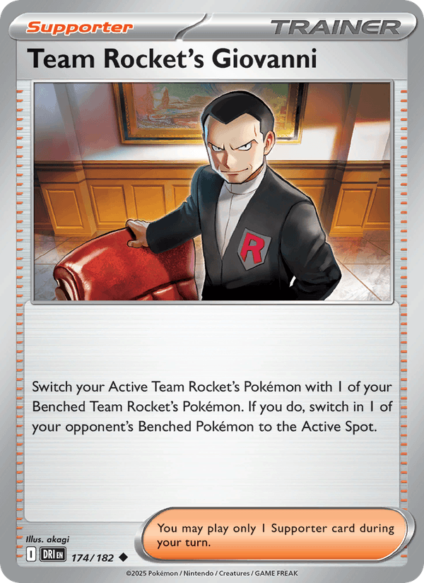 Team Rocket's Giovanni 174/182 Destined Rivals English Pokémon card