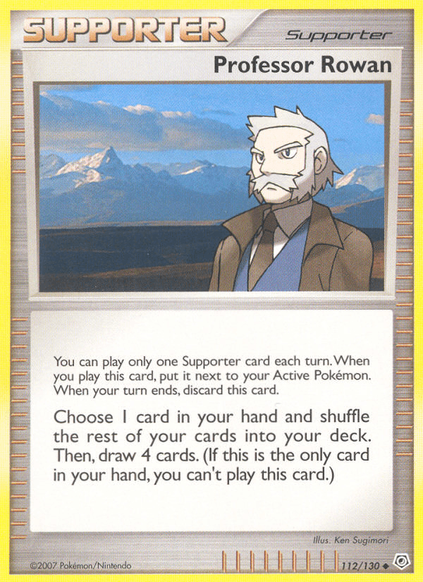 Professor Rowan 112/130 Diamond & Pearl English Pokémon card