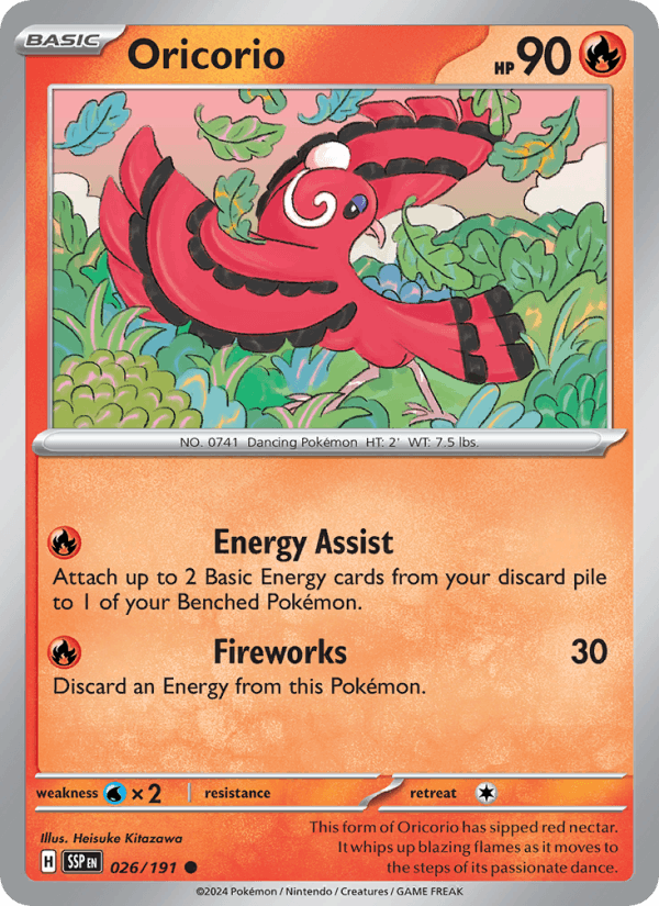 Oricorio 26/191 Surging Sparks English Pokémon card