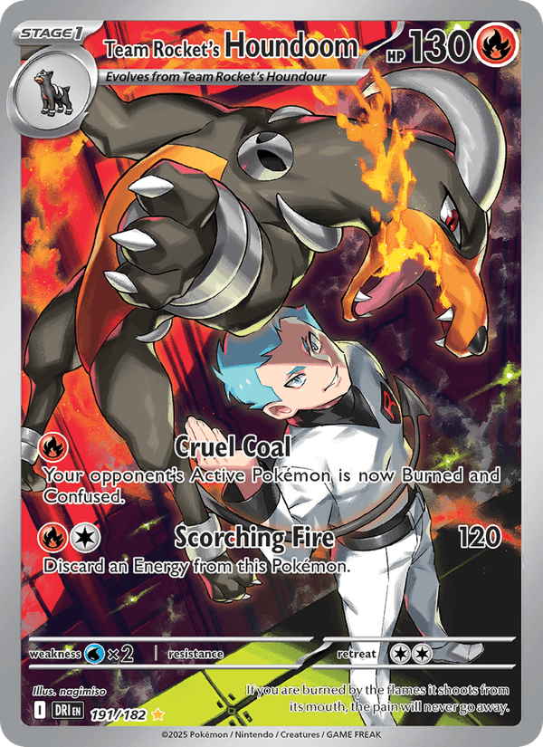 Team Rocket's Houndoom 191/182 Destined Rivals English Pokémon card