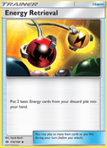 Energy Retrieval 116/149 Sun & Moon Base Set English Pokémon card