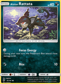 Alolan Rattata 81/147 Burning Shadows English Pokémon card