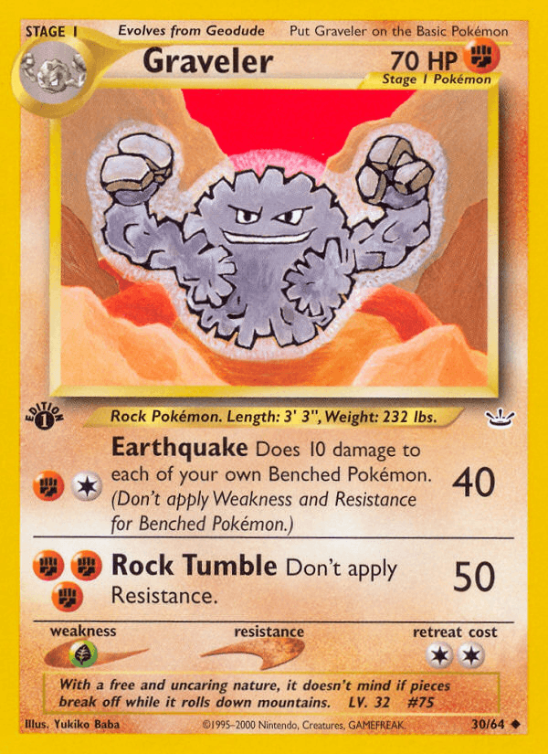 Graveler 30 Neo Revelation English Pokemon card