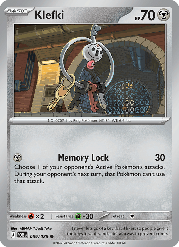Klefki 59/88 Perfect Order English Pokémon card