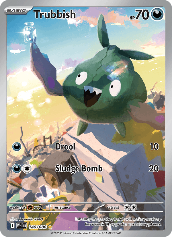 Trubbish 140/86 White Flare English Pokémon card