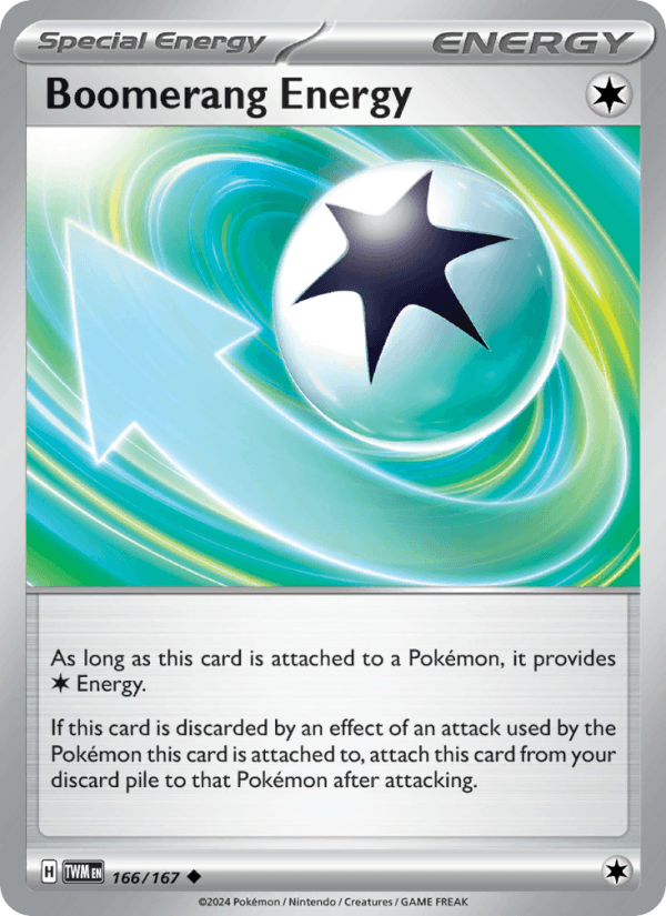 Boomerang Energy 166/167 Twilight Masquerade English Pokémon card
