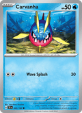 Carvanha 42/162 Temporal Forces English Pokémon card