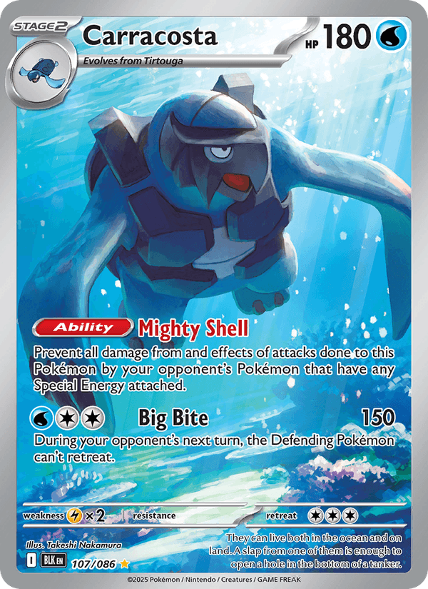 Carracosta 107/86 Black Bolt English Pokémon card