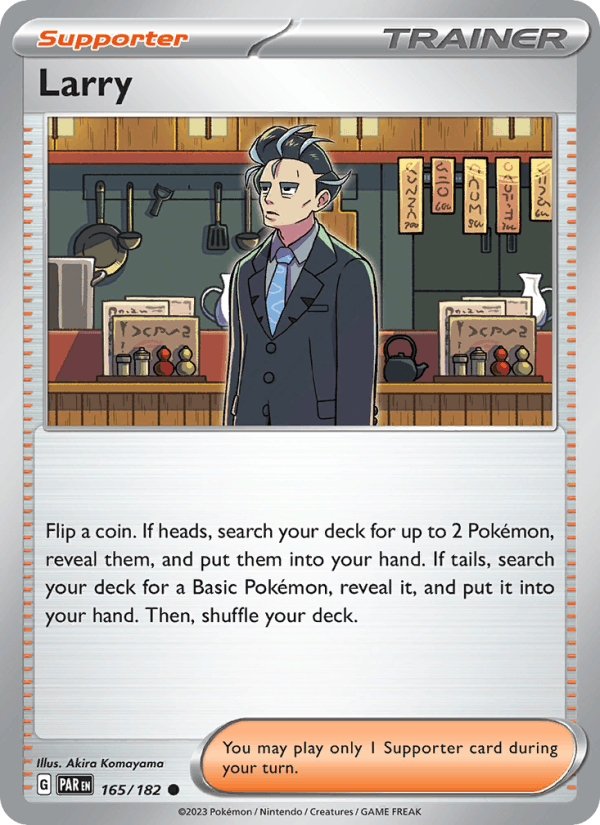Larry 165/182 Paradox Rift English Pokémon card