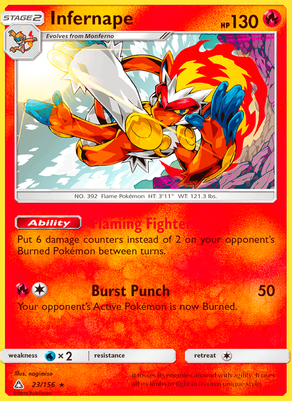 Infernape 23/156 Ultra Prism English Pokémon card