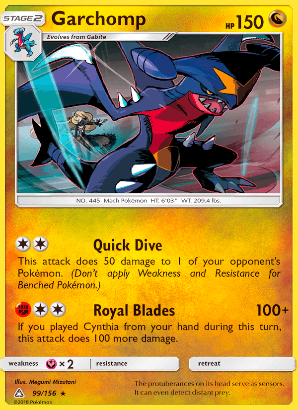 Garchomp 99/156 Ultra Prism English Pokémon card