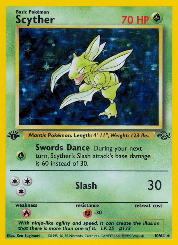 Scyther 10/64 Jungle English Pokémon card