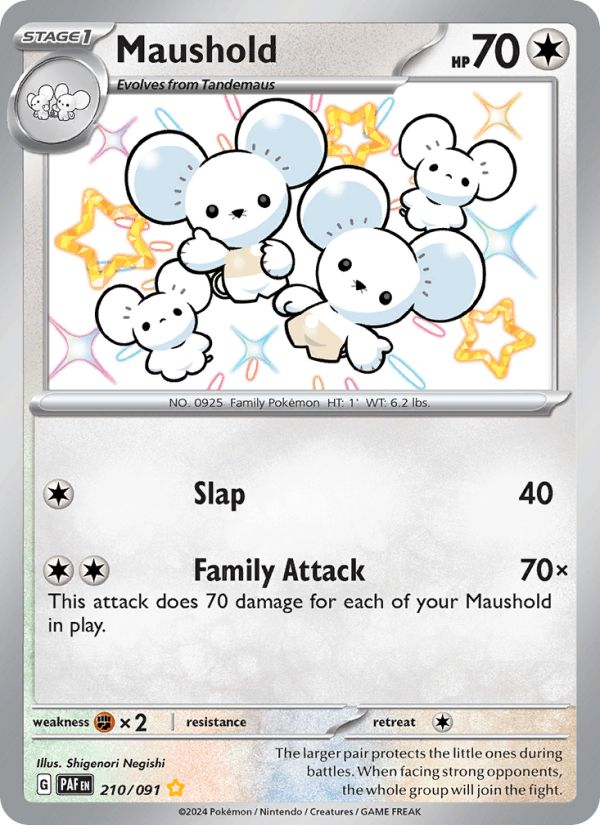 Maushold 210/91 Paldean Fates English Pokémon card